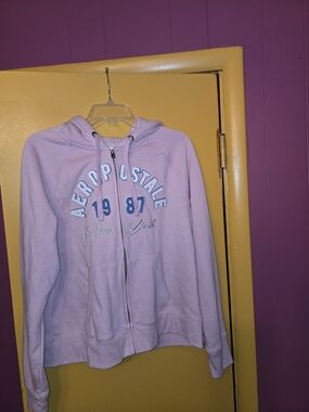 Aeropostale 1987 Pink Fleece Zip Jacket